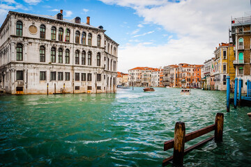 Obraz premium traffic at the famous Canale Grande in Venice, Italy