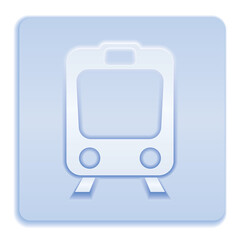 Train icon isolated. High speed train. Metro train symbol