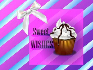 birthday card with cupcake