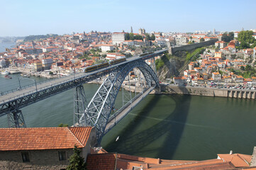 View over the Douro river and the Dom Luis I bridge, Porto, Portugal, Unesco World Heritage Site