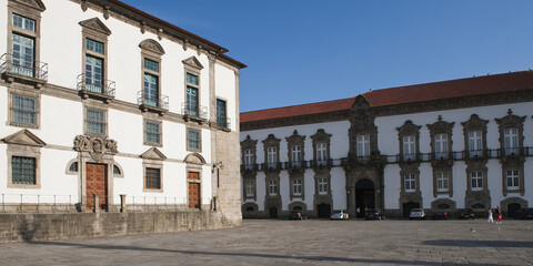 Fototapeta na wymiar Da Sé Square and former episcopal palace, Barredo district, Porto, Portugal, Unesco World Heritage Site