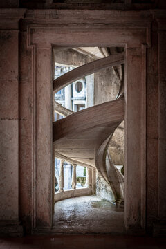 Cloisters and hallways of the Convent of Christ in Tomar, Portugal