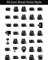 Media Icon Email Line Style Style for any purposes website mobile app presentation