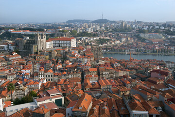 Fototapeta na wymiar View over Porto, the Cathedral Da Se and the former Episcopal Palace, Porto, Portugal, Unesco World Heritage Site