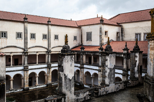 Cloisters and hallways of the Convent of Christ in Tomar, Portugal