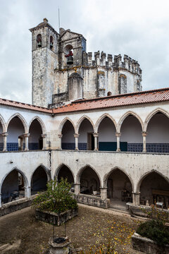Cloisters and hallways of the Convent of Christ in Tomar, Portugal