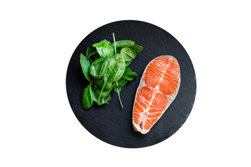 salmon seafood fish raw snack ready to eat on the table healthy meal ingredient top view copy space for text food background rustic