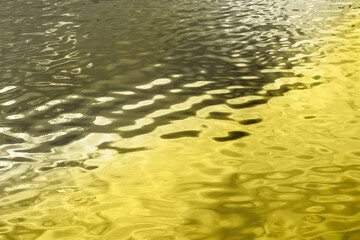 Rippling water background in trendy colors 2021. Gray and Yellow