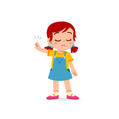 Obraz premium cute little kid girl show refuse expression gesture