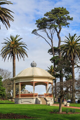Fototapeta na wymiar An old band rotunda dating back to 1913 in Auckland Domain park, Auckland, New Zealand