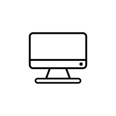 lcd tv monitor with screen. Vector illustration in flat cartoon design. Pc, monitor screen. 
