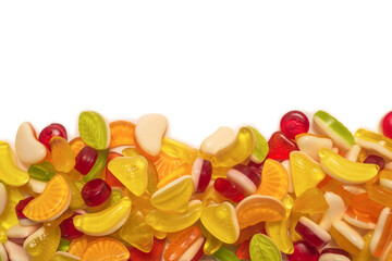 Assorted tasty gummy candies.