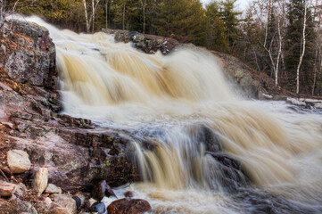 View of the Duchesnay Falls West in Ontario, Canada