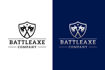 Battle Axe Crest Logo Design
