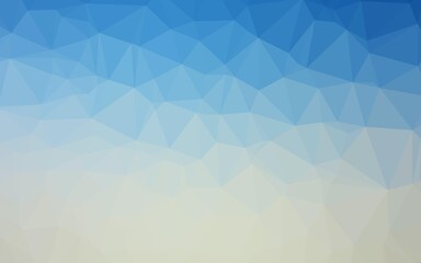 Light BLUE vector shining triangular template. Shining illustration, which consist of triangles. Brand new style for your business design.