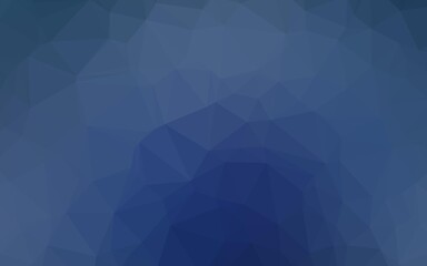 Dark BLUE vector abstract mosaic background. Shining illustration, which consist of triangles. Elegant pattern for a brand book.