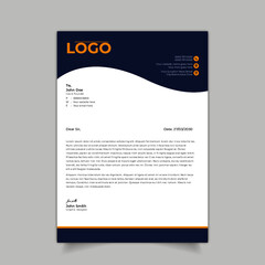 Professional Minimalist business style letterhead template design.