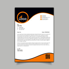 Professional Minimalist business style letterhead template design.