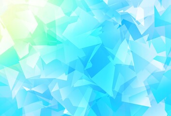 Light Blue, Green vector polygon abstract backdrop.