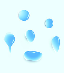 set of water drops