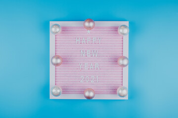 Happy New Year 2021. New Year background or greeting card
