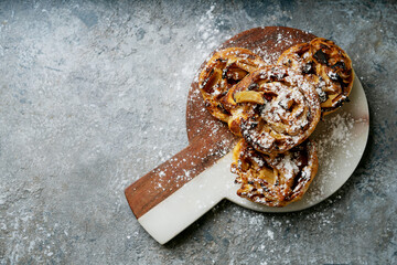 Cooked apple swirls (home made apple pies)