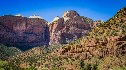 Zion National Park in Utah on a beautiful day