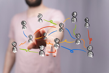 conference Digital Network and data concept