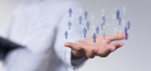 conference Digital Network and data concept