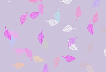 Light Pink vector doodle backdrop.