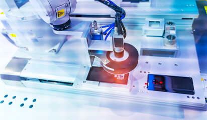 Robotic machine vision system in phone factory