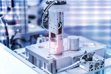 automatic machine tool in industrial manufacture factory,Smart factory industry 4.0 concept.