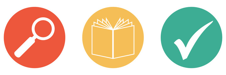 Bunter Banner mit 3 Buttons: