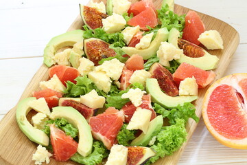 Avocado Salad with Cheese and Nuts