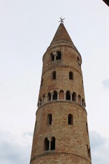 Fototapeta na wymiar the tower of the castle in Caorle city, Italy