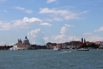 Fototapeta premium view on Venice from a boat, Italy