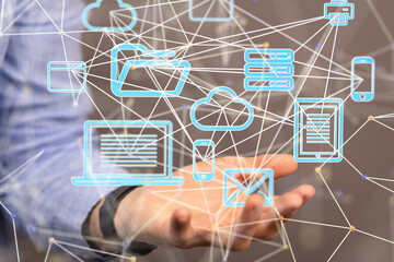 Cloud storage and Computing concept.
