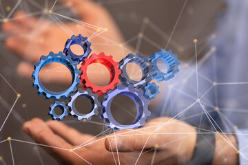 Gear With Success Concept digital.