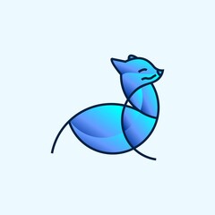 wolf logo design vector illustration