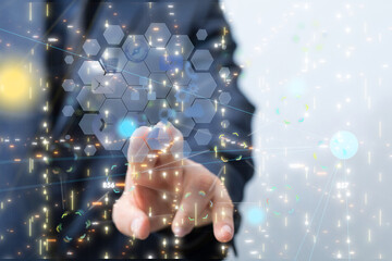 Big data visualization. Network connection structure