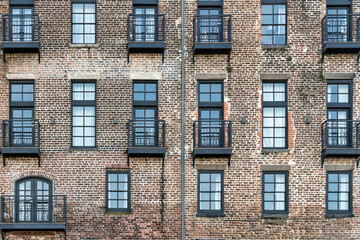 Fototapeta premium Brick building facade
