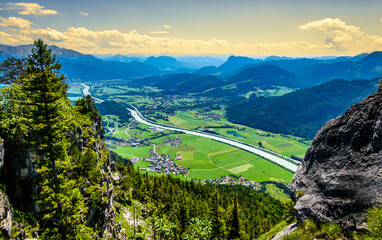 Fototapeta na wymiar view at the kranzhorn mountain - austria