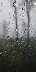 drops of water on glass after rain