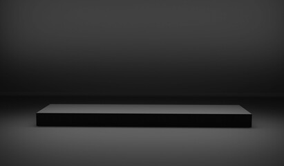 Black abstract Stage Podium Form