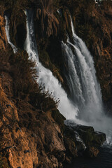 beautiful waterfall in the nature