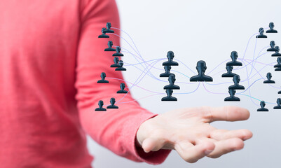 hierarchy connection team group digital