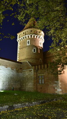 Kraków miasto w Polsce wpisane na listęUnesco. Nocny spacer po ulicach polskiej stolicy turystyki.