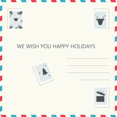 Christmas Greeting Card - Vector Stock Illustration
