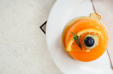 orange cake on the table