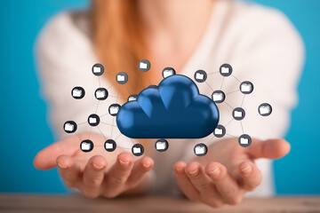 Internet infrastructure concept. Abstract technology background. 3D rendering.